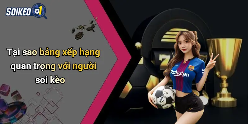 Tại sao bảng xếp hạng quan trọng với người soi kèo