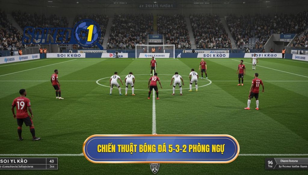 Chiến thuật bóng đá 5-3-2 phòng ngự