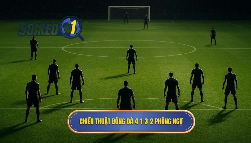 Chiến thuật bóng đá 4-1-3-2 phòng ngự