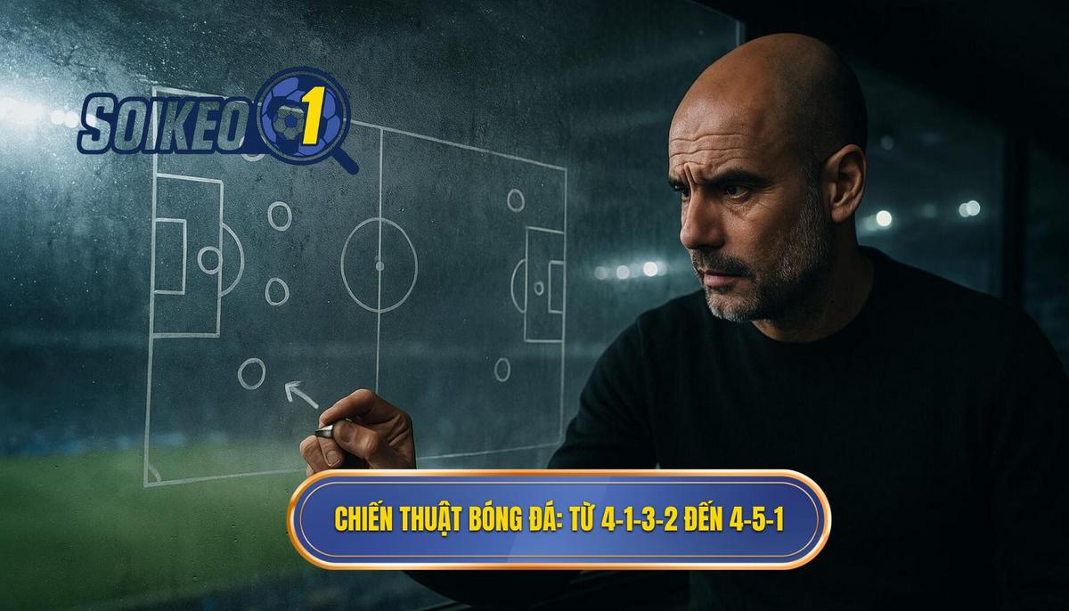 Vận hành Chuyên sâu_ Từ 4-1-3-2 đến 4-5-1 khi không bóng