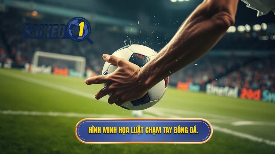 1. Hình minh họa luật chạm tay bóng đá.