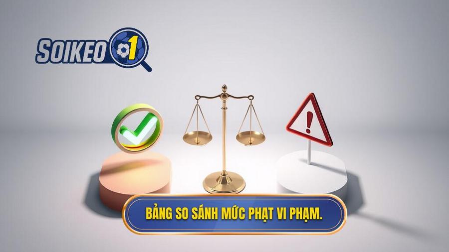 3. Bảng so sánh mức phạt vi phạm.